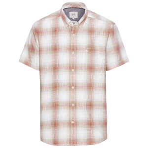 Camel Active XXL Kurzarmhemd kariert sand-offwhite-pink