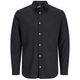 Jack&Jones XXL JJEBREEZE Langarmhemd Leinen schwarz