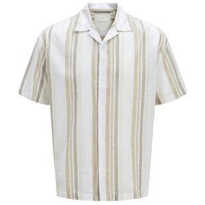 Jack&Jones Hemd beige-weiß Übergröße JPRCCSUMMER
