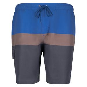 Adamo Badebermuda Übergröße blau-grau-taupe