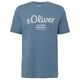 s.Oliver Übergrößen T-Shirt Logoprint rauchblau