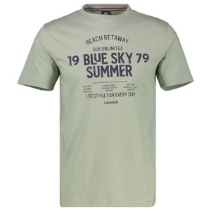 Lerros Übergrößen T-Shirt Blue Sky Summer salbeigrün