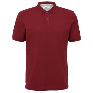 s.Oliver Basic-Poloshirt Übergröße weinrot
