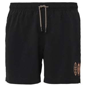 s.Oliver Übergröße Badeshorts schwarz Print