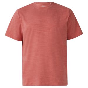 s.Oliver Übergrößen Basic-T-Shirt ziegelrot melange