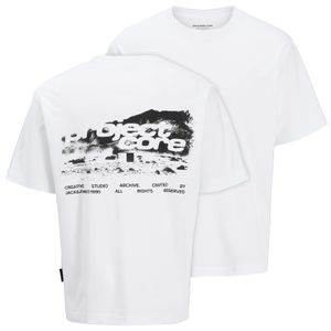Jack&Jones XXL T-Shirt Rückenprint weiß JCOSAGO