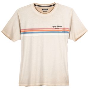 CasaModa Streifen-Print T-Shirt beige used Übergröße