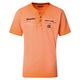 CasaModa Henley T-Shirt Übergröße orange Used Print