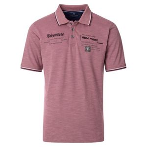 CasaModa XXL Stretch-Poloshirt Print rosenholz melange