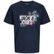 Jack&Jones T-Shirt navy Übergröße JJJAXON Frontprint