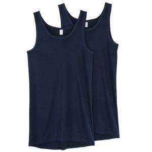 Adamo 2er-Pack Feinripp Unterhemden navy Übergröße