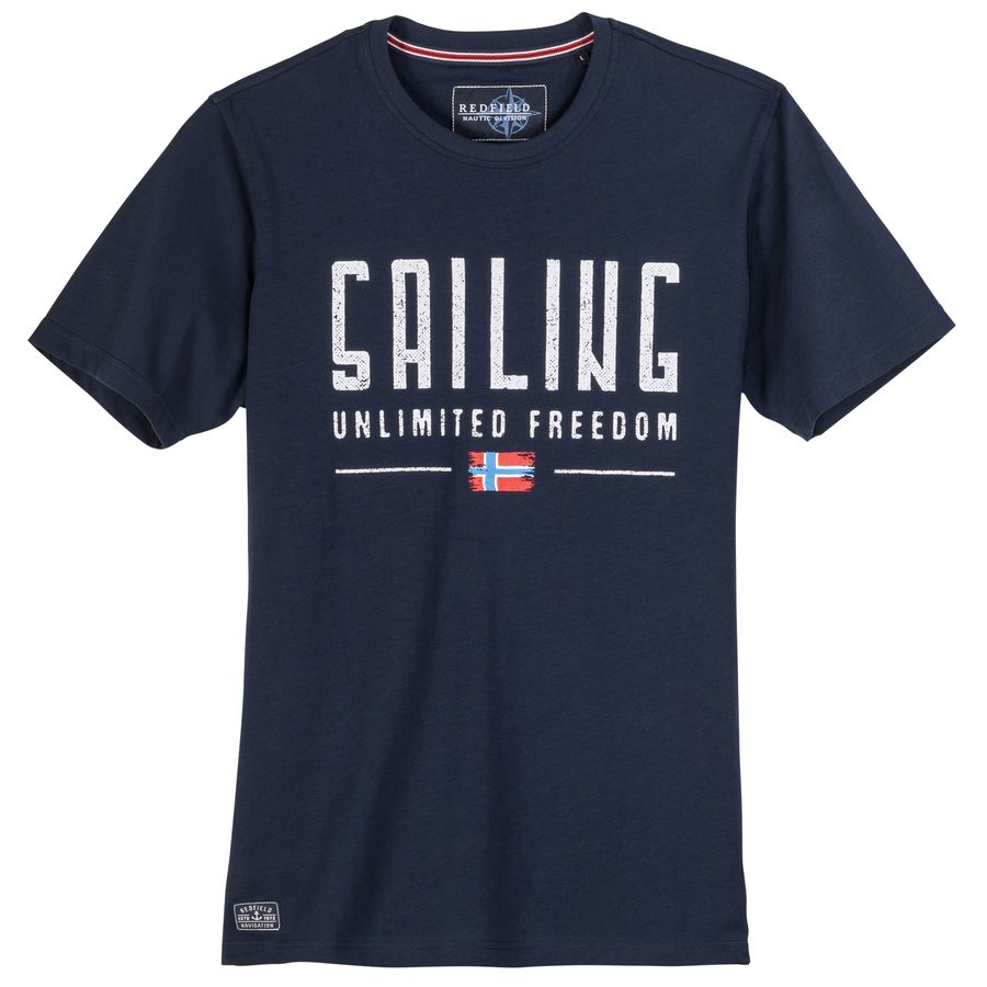 Redfield Übergrößen T-Shirt Sailing dunkelblau