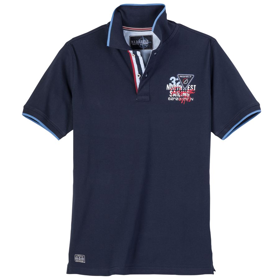 Redfield Übergrößen Poloshirt dunkelblau maritim