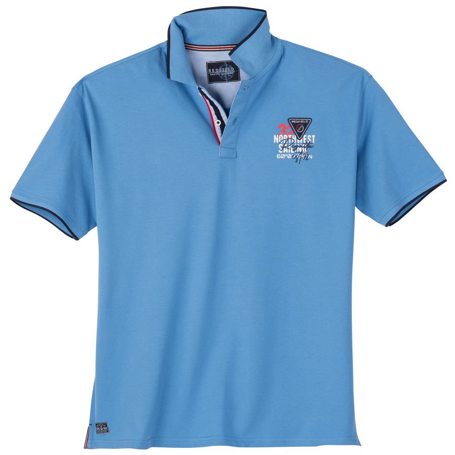 Redfield Übergrößen Poloshirt hellblau maritim