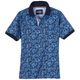 Redfield Übergrößen Poloshirt blau floral Muster