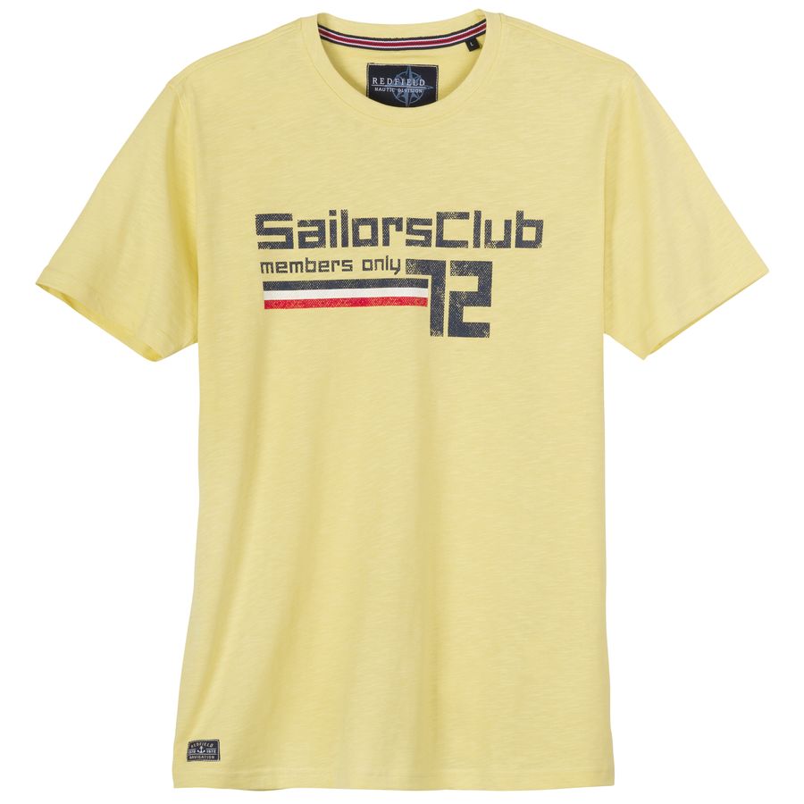 Redfield Übergrößen T-Shirt gelb Frontprint Sailors