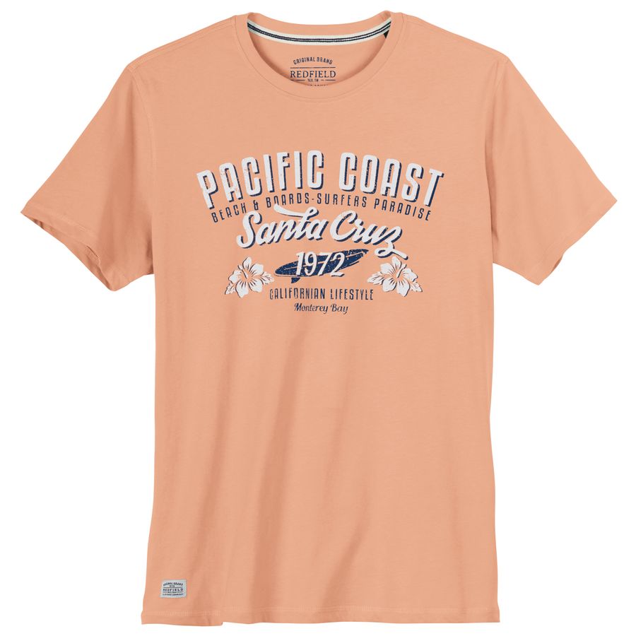 Redfield Übergrößen T-Shirt Print Pacific orange