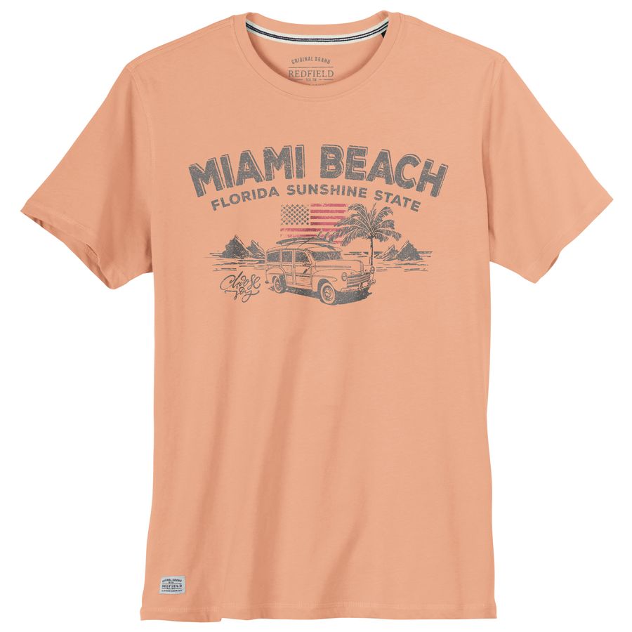 Redfield Übergrößen T-Shirt Miami Print apricot