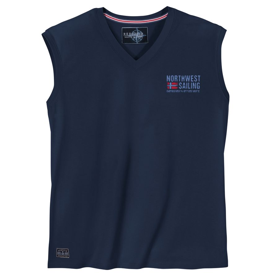 Redfield Übergrößen Muskelshirt dunkelblau maritim