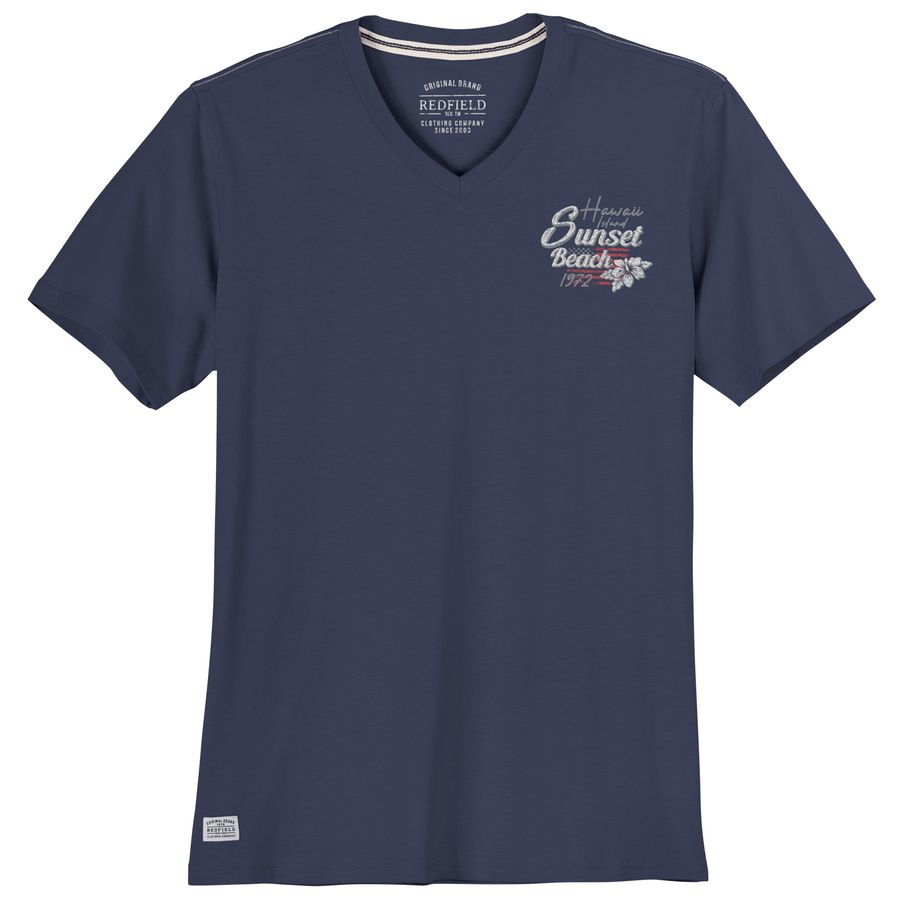 Redfield Übergrößen T-Shirt Print Sunset denimblau