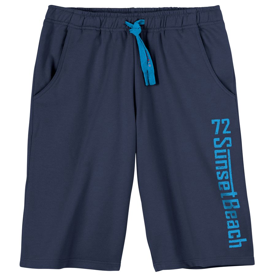 Redfield Übergrößen Sweatbermuda denimblau Print