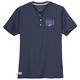 Redfield Übergrößen Henley T-Shirt denimblau Print