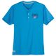 Redfield Übergrößen Henley T-Shirt türkisblau Print