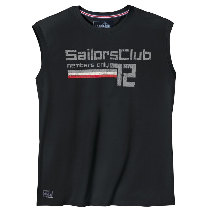 Redfield XXL Muskelshirt Print SailorsClub schwarz