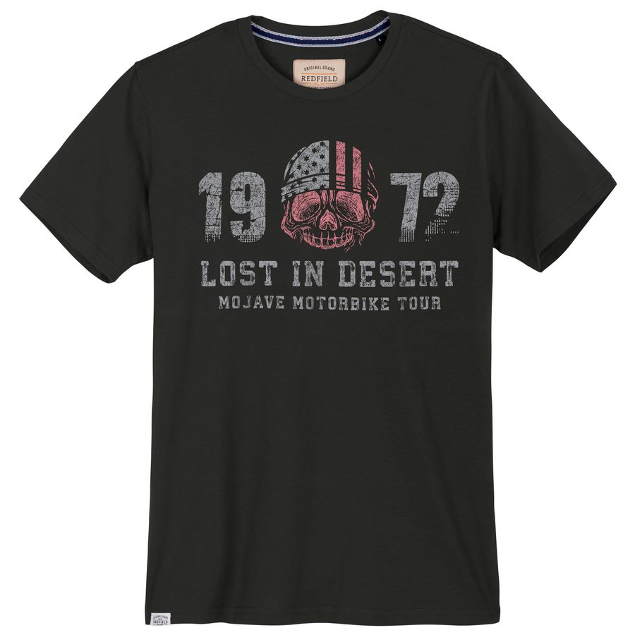 Redfield XXL T-Shirt Frontprint Skull Rider schwarz