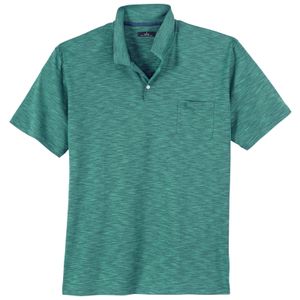 Ragman Softknit Poloshirt Übergröße mintgrün geflammt