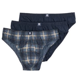 Ceceba 3er-Pack Slips navy/kariert Übergröße
