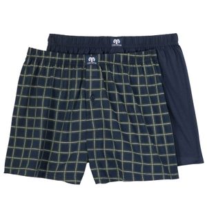 Ceceba XXL Boxershorts 2er-Pack navy/oliv-navy kariert