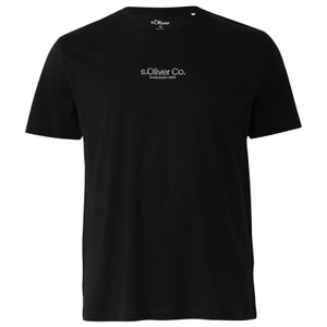 s.Oliver T-Shirt schwarz Übergrößen Logoprint