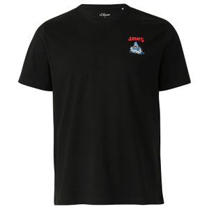 s.Oliver T-Shirt Übergrößen schwarz Jaws© Stickerei