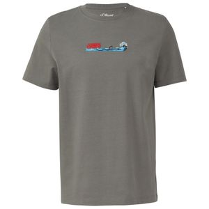s.Oliver T-Shirt Übergrößen grau Jaws© Stickerei