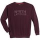 North Latitude Übergröße Sweatshirt bordeaux Logoprint