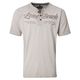 CasaModa Henley T-Shirt beige Used-Look Print Übergröße