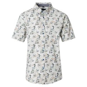 CasaModa XXL Kurzarmhemd Palmenprint grün-blau-beige