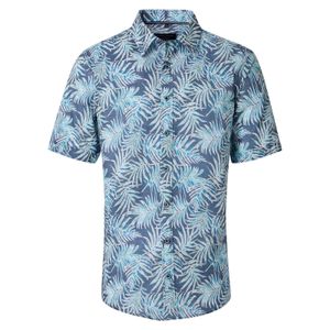 CasaModa XXL Kurzarmhemd rauchblau-weiß-grün floral