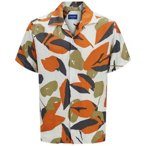 Jack&Jones Kurzarmhemd XXL oliv-terra-grau JORTAVIRA