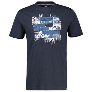 Lerros Übergrößen T-Shirt Frontprint dunkelblau