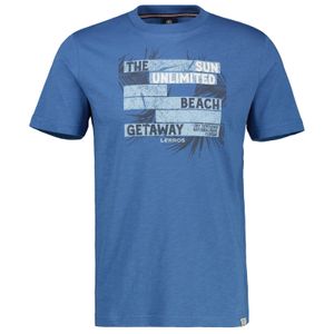 Lerros Übergrößen T-Shirt kobaltblau Frontprint