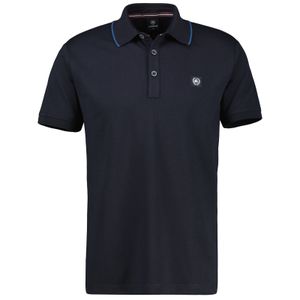 Lerros Übergröße Basic Stretch-Poloshirt dunkelblau