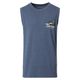CasaModa Übergröße Tanktop rauchblau mel. Brustprint