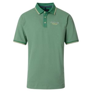 CasaModa Stretch-Poloshirt grün melange Übergröße