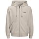 Jack&Jones Übergröße Kapuzen-Sweatjacke JJESOHO beige