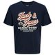 Jack&Jones T-Shirt Übergröße navy großer Logoprint