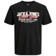 Jack&Jones T-Shirt Übergröße schwarz großer Logoprint