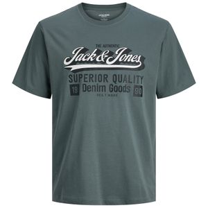 Jack&Jones T-Shirt Übergröße blaugrau Logoprint