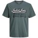 Jack&Jones T-Shirt Übergröße blaugrau Logoprint